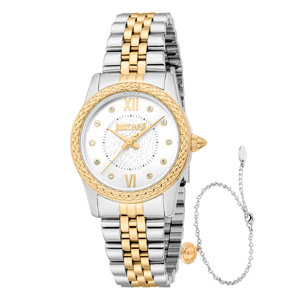 MONTRE JUST CAVALI FEMME SIMPLE ACIER